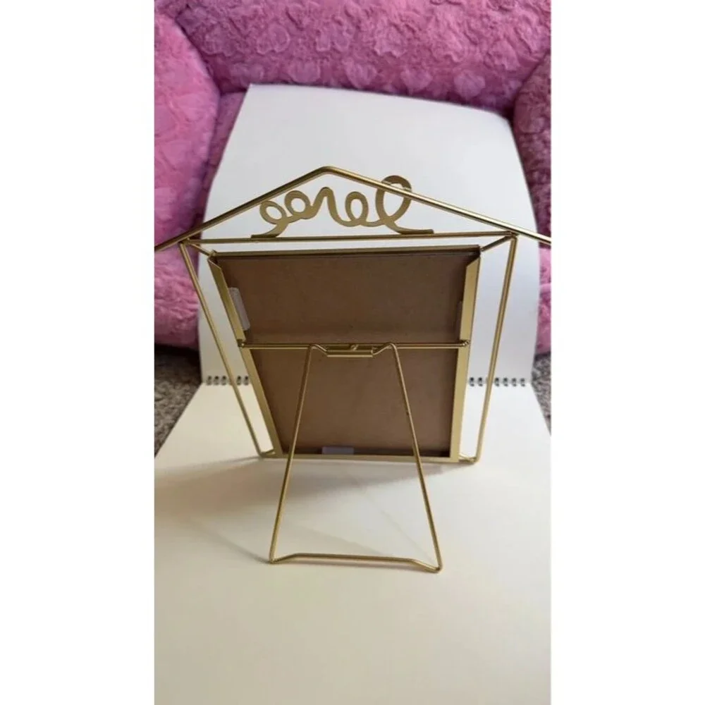 Set of 2 Gold LOVE Photo Frames Romantic Wedding Engagement Anniversary Decor